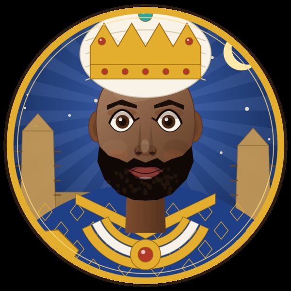 Illustrated portrait of Mansa Musa