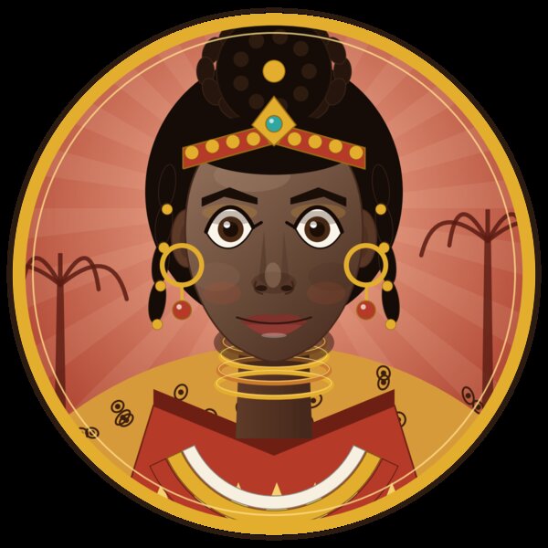 Illustrated portrait of Queen Nzinga