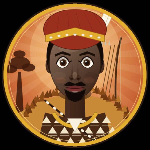 Illustrated portrait of Sundiata Keita
